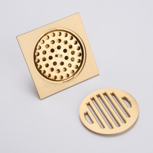 Gouden leverancier messing tegel insert vloer douche haarvanger afvoer